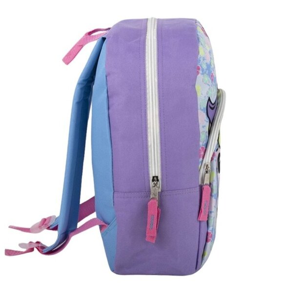 Rainbow Unicorn Backpack Travel School Adjustable Padded Straps Kids Purple - Picture 5 of 8
